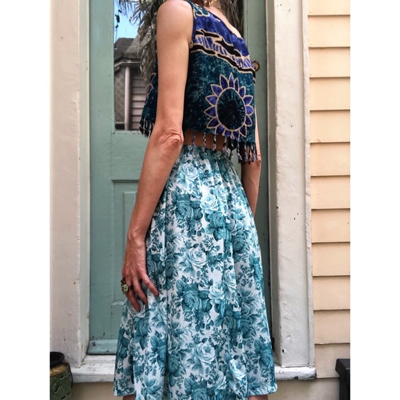 Vintage 70s polyester skirt - Picture 3 of 6